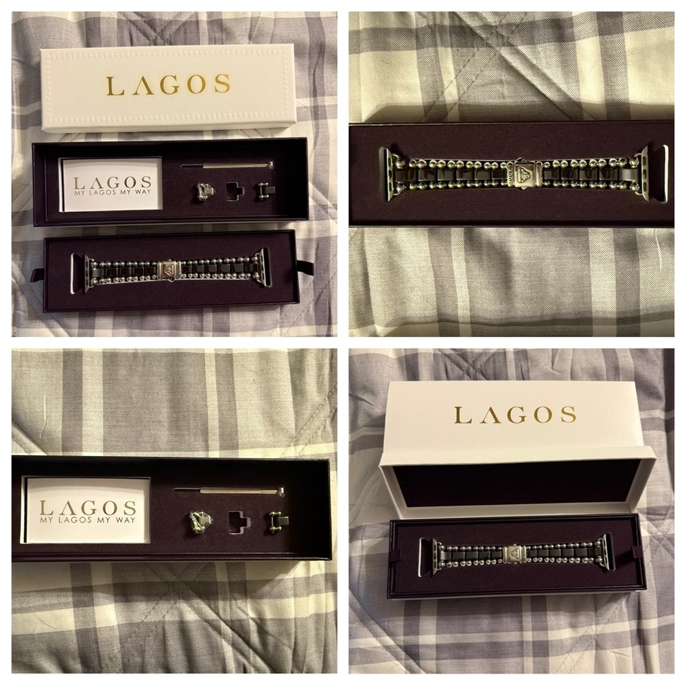 ** REDUCED ** Lagos Black Ceramic and Stainless Steel Watch Bracelet-38
